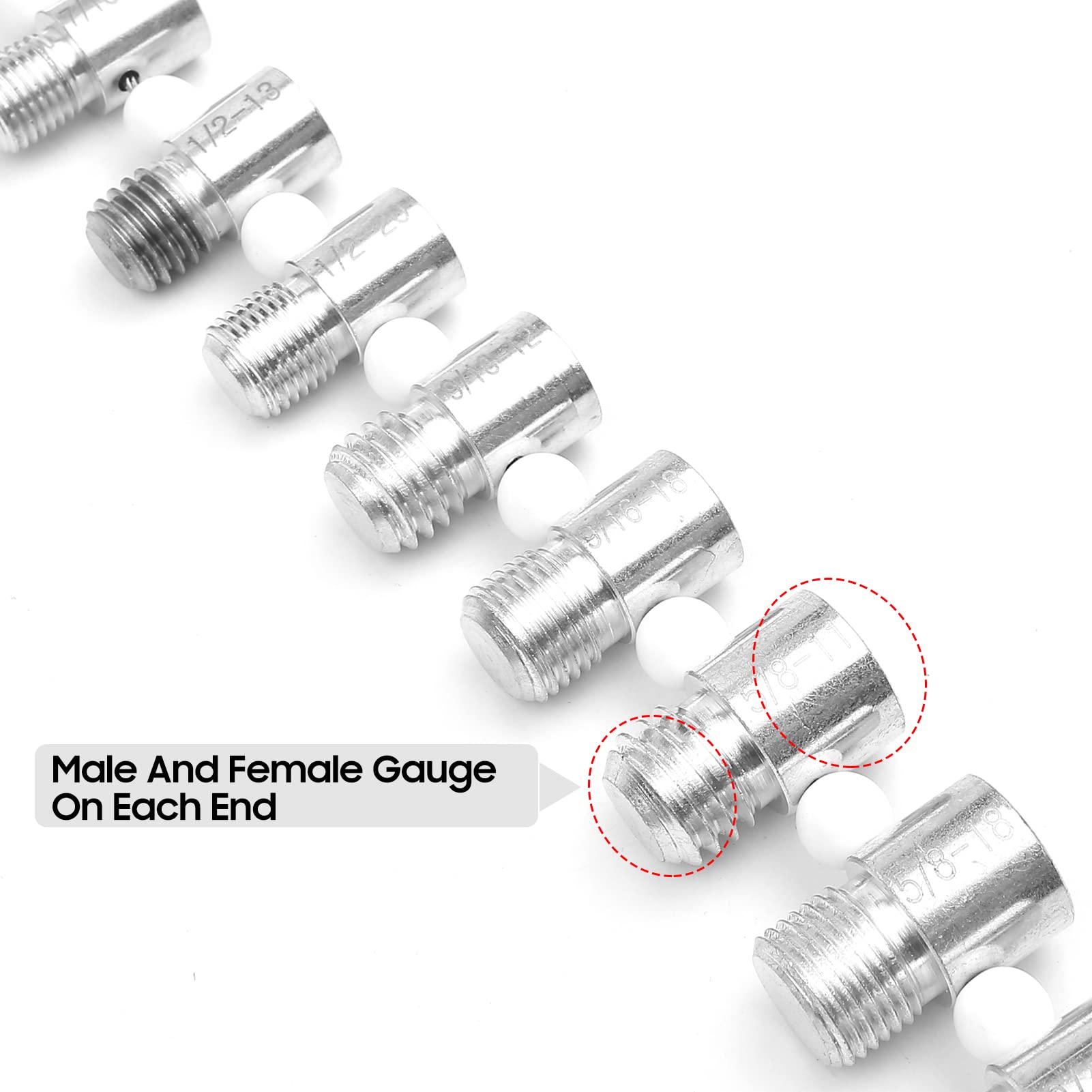 Amazon.co.jp: SHUBIAO ナットとボルトのねじ山チェッカー（インチと